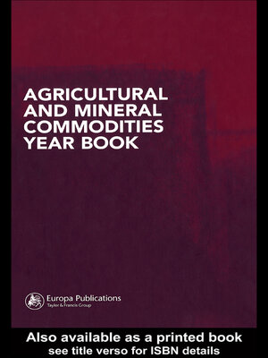 cover image of Agricultural and Mineral Commodities Year Book
